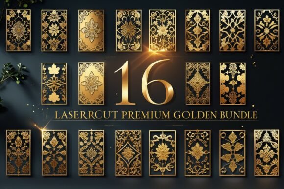 Bring Luxury and Elegance to Your Designs with the Golden Ornamental Floral Vector Set