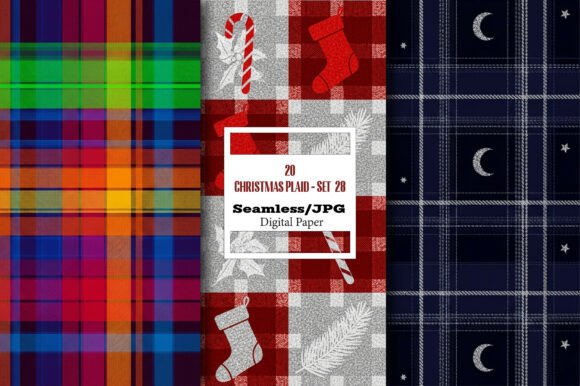 Christmas Plaid Seamless Papers – Set 28: A Versatile and Creative Design Solution