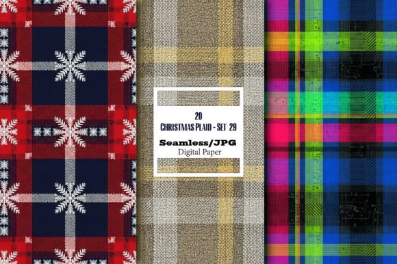 Christmas Plaid Seamless Papers – Set 29: A Versatile Design Solution
