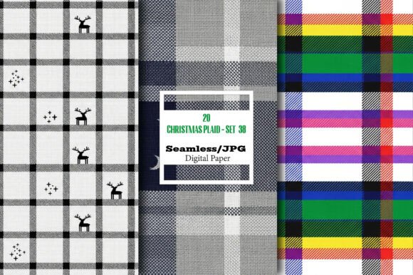 Christmas Plaid Seamless Papers – Set 38: A Versatile Design Solution for Every Occasion