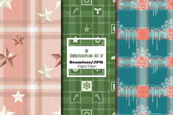 Christmas Plaid Seamless Papers – Set 42: A Versatile Design Solution
