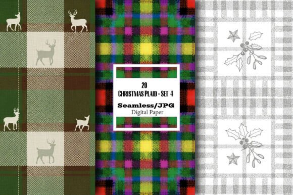 Christmas Plaid Seamless Pattern - Set 4: A Versatile Design for Your Creative Projects