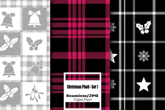 Christmas Plaid Seamless Patterns for Creative Projects