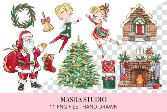 Discover the Magic of Christmas Hand Drawn Clipart