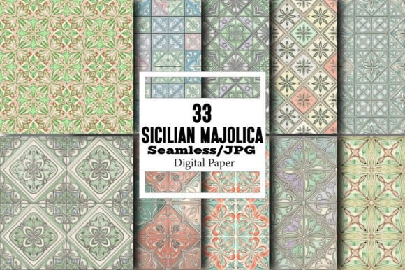 Discover the Versatility and Charm of Sicilian Majolica Digital Papers