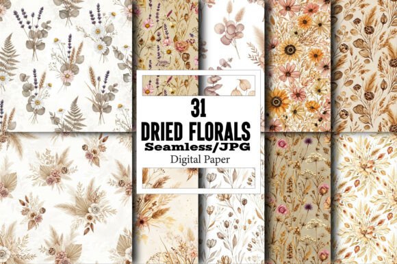 Discover the Versatility of Dried Florals Seamless Digital Pattern
