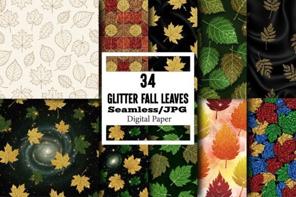 Exploring Glitter Fall Leaves Seamless Papers: A Versatile and Creative Design Solution