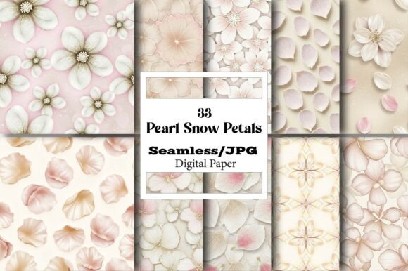 Exploring the Versatility of Seamless Pearl Snow Petals Digital Paper