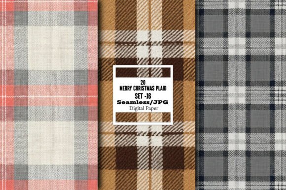 Merry Christmas Plaid Pattern – Set 16: A Versatile Digital Design Asset