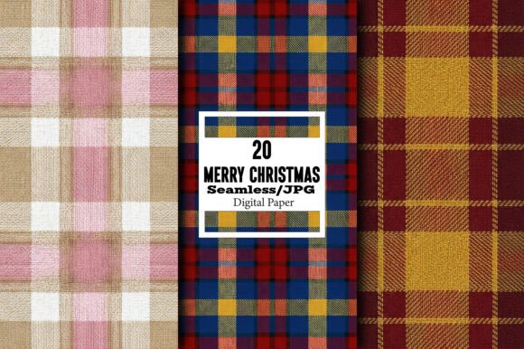 Merry Christmas Plaid Pattern - Set 40: A Versatile Digital Resource