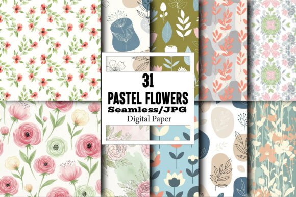 Pastel Flowers Seamless Papers: A Versatile Tool for Creative Projects
