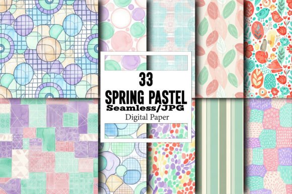 Spring Pastel Digital Papers: A Versatile Design Essential