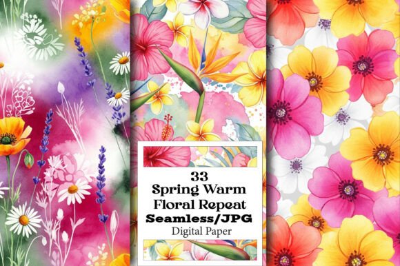Spring Warm Floral Repeat Pattern: A Versatile Design for Creative Projects