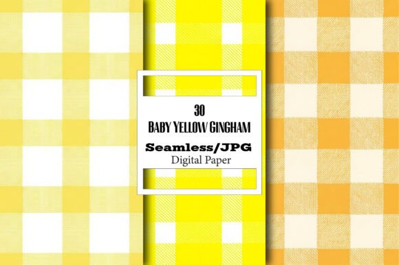 Strategic Use of Baby Yellow Gingham Seamless Papers for Creative and Business Success