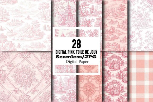 Strategic Use of Pink Toile De Jouy Seamless Pattern for Creative and Business Success