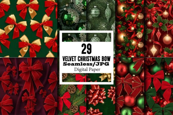 Strategic Use of Velvet Christmas Bow Digital Paper for Creative and Professional Projects