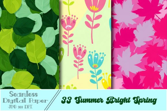 Summer Bright Spring Digital Paper: Your Creative Toolkit