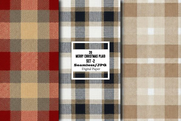 The Merry Christmas Plaid Pattern Set 2: A Versatile Digital Asset for Seasonal Design