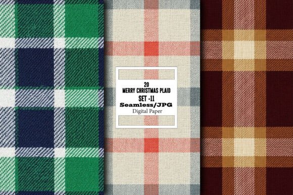 The Ultimate Creative Toolkit: Exploring the Merry Christmas Plaid Pattern – Set 11