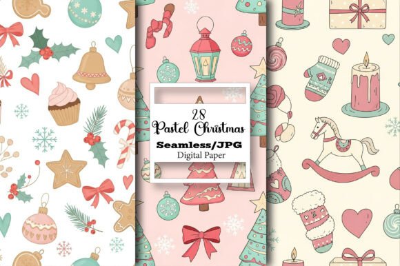 The Versatile Allure of Pastel Christmas Seamless Patterns in Modern Creativity
