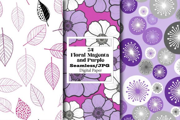 The Versatile Seamless Floral Magenta and Purple Pattern