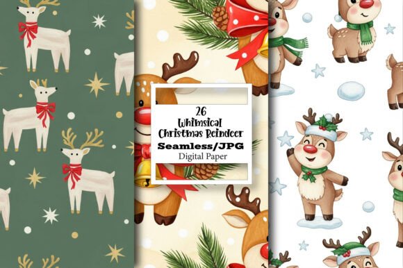 Understanding Whimsical Christmas Reindeer Pattern Graphics