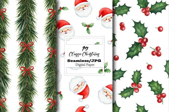 Unlock Festive Creativity with Classic Christmas Seamless Papers