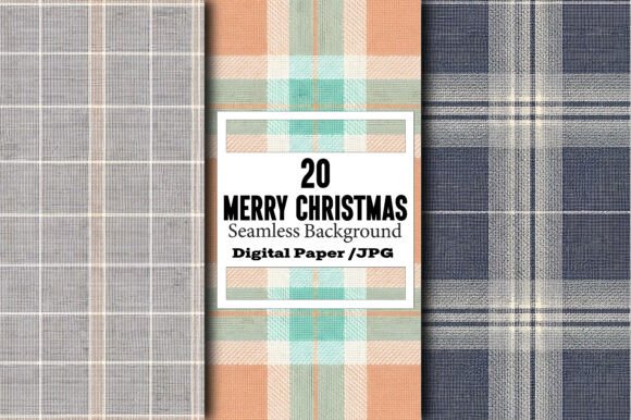 Unlock Festive Creativity with Merry Christmas Plaid Pattern - Set 3