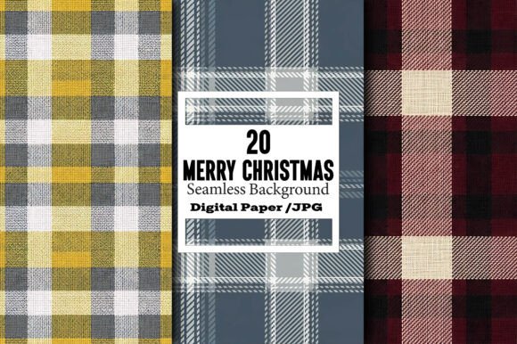 Unlocking Creative Potential with Merry Christmas Plaid Pattern - Set 12