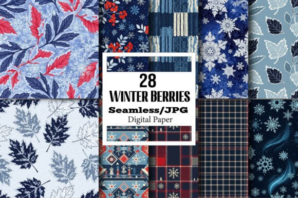 Unlocking Creativity with Winter Berries Seamless Patterns Pack