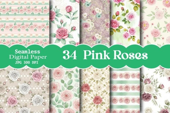 Unwrap Limitless Creativity with Pink Roses Seamless Patterns
