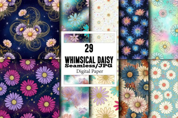 Whimsical Daisy Days - Seamless Paper: A Versatile Tool for Creative Projects