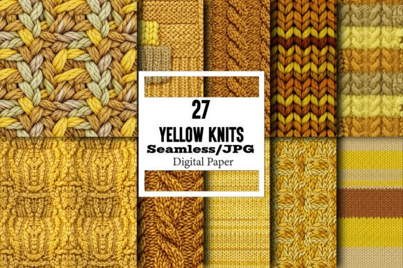 Yellow Knits Seamless Patterns: A Versatile Tool for Creative Projects
